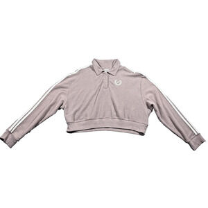 PINK Victoria's Secret Women's Cropped Fleece Sweatshirt Size XL Pullover Logo